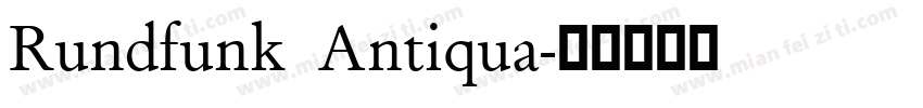 Rundfunk Antiqua字体转换